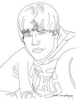 coloriage justin bieber en tee shirt